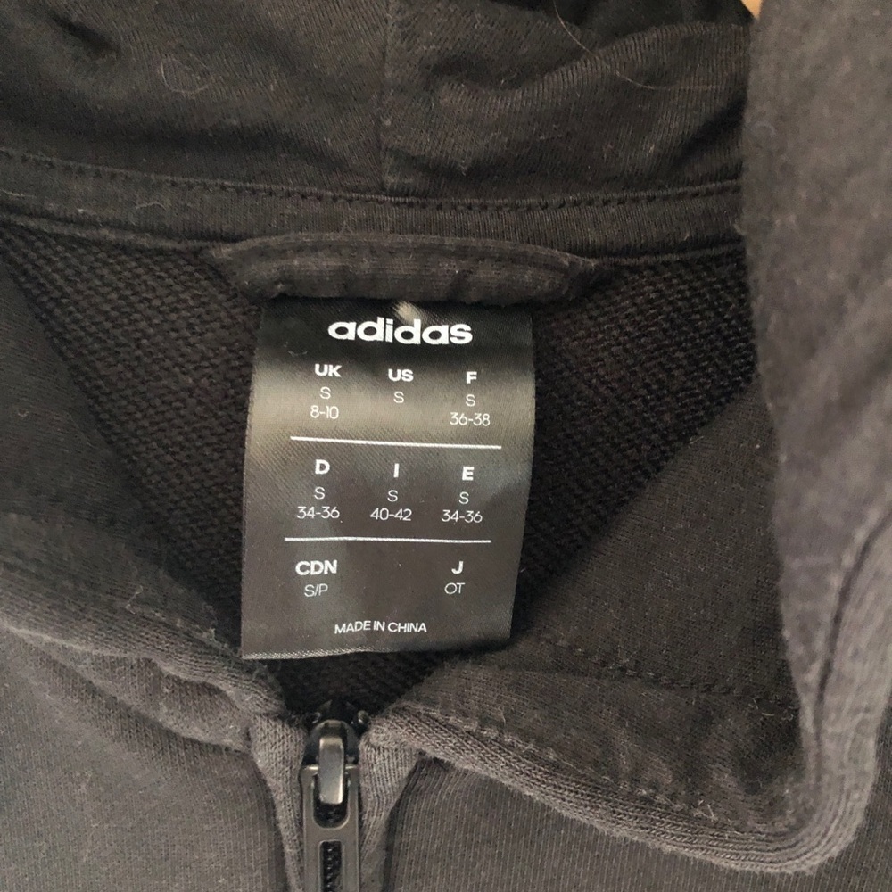 Adidas Full Zip up Black Women’s Hoodie - Picture 5 of 14